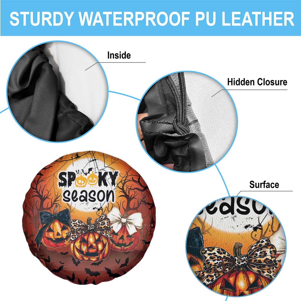 Coquette Pumpkin Halloween Spare Tire Cover It's Spooky Season LT05 - Wonder Print Shop