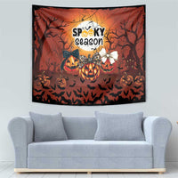 Coquette Pumpkin Halloween Tapestry It's Spooky Season LT05 - Wonder Print Shop