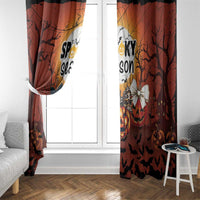Coquette Pumpkin Halloween Window Curtain It's Spooky Season LT05 - Wonder Print Shop