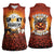 Coquette Pumpkin Halloween Women Sleeveless Polo Shirt It's Spooky Season LT05 - Wonder Print Shop