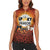 Coquette Pumpkin Halloween Women Sleeveless Polo Shirt It's Spooky Season LT05 - Wonder Print Shop