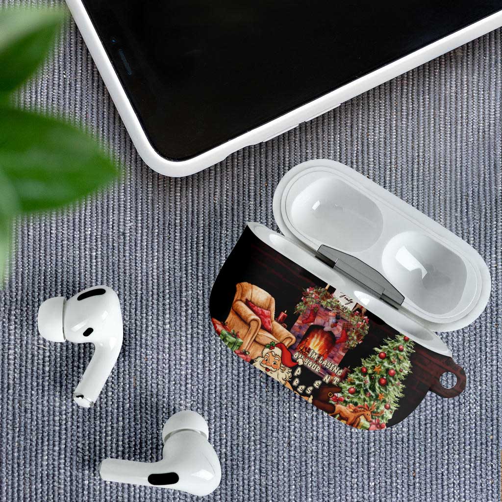 Funny Christmas AirPods Case Naughty Santa Im Laying On Your Present - Wonder Print Shop