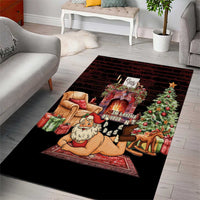 Funny Christmas Area Rug Naughty Santa Im Laying On Your Present - Wonder Print Shop