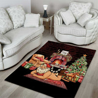 Funny Christmas Area Rug Naughty Santa Im Laying On Your Present - Wonder Print Shop