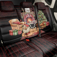 Funny Christmas Back Car Seat Cover Naughty Santa Im Laying On Your Present - Wonder Print Shop