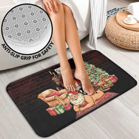 Funny Christmas Bathroom Set Naughty Santa Im Laying On Your Present - Wonder Print Shop