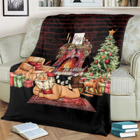 Funny Christmas Blanket Naughty Santa Im Laying On Your Present - Wonder Print Shop