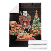 Funny Christmas Blanket Naughty Santa Im Laying On Your Present - Wonder Print Shop