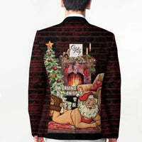 Funny Christmas Blazer Naughty Santa Im Laying On Your Present - Wonder Print Shop