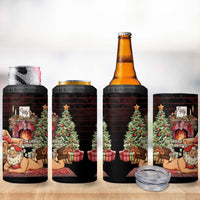 Funny Christmas 4 in 1 Can Cooler Tumbler Naughty Santa Im Laying On Your Present - Wonder Print Shop