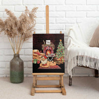 Funny Christmas Canvas Wall Art Naughty Santa Im Laying On Your Present - Wonder Print Shop