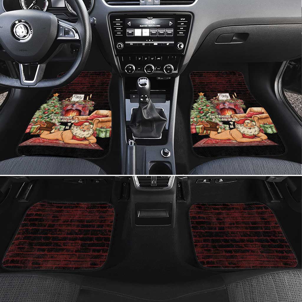 Funny Christmas Car Mats Naughty Santa Im Laying On Your Present - Wonder Print Shop