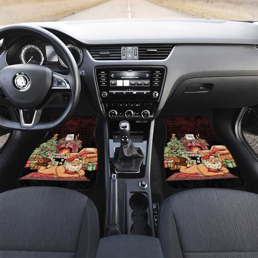 Funny Christmas Car Mats Naughty Santa Im Laying On Your Present - Wonder Print Shop