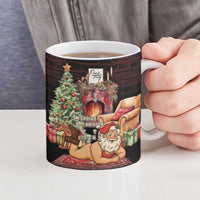 Funny Christmas Ceramic Mug Naughty Santa Im Laying On Your Present - Wonder Print Shop