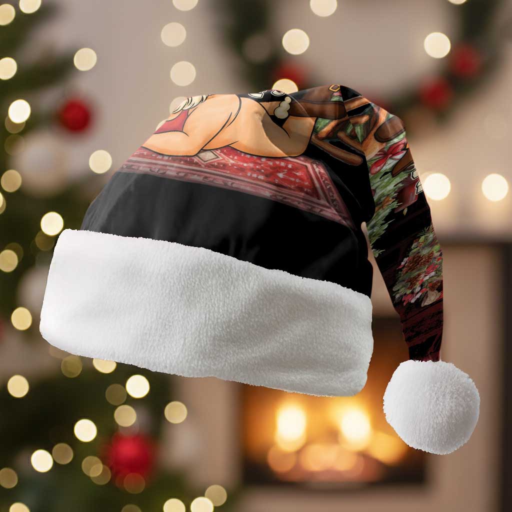 Funny Christmas Santa Hat Naughty Santa Im Laying On Your Present - Wonder Print Shop