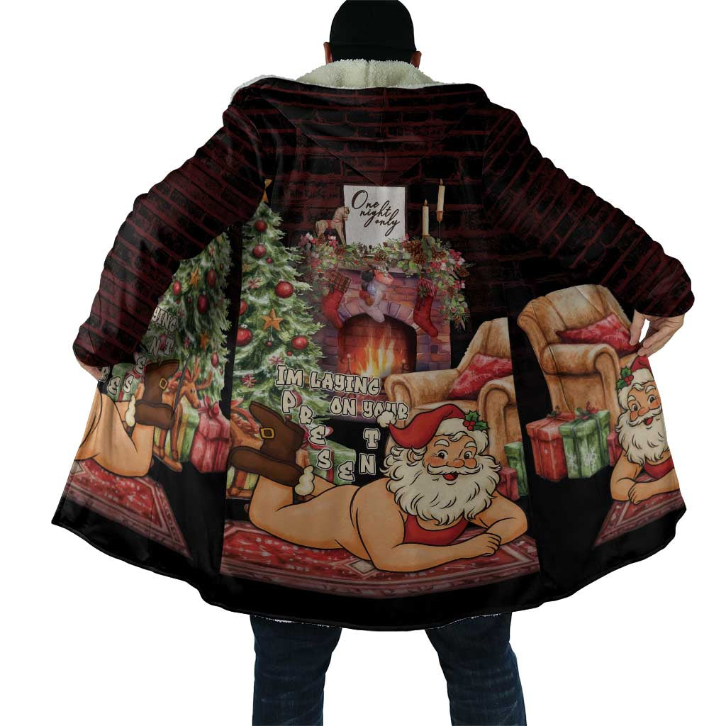 Funny Christmas Cloak Naughty Santa Im Laying On Your Present - Wonder Print Shop