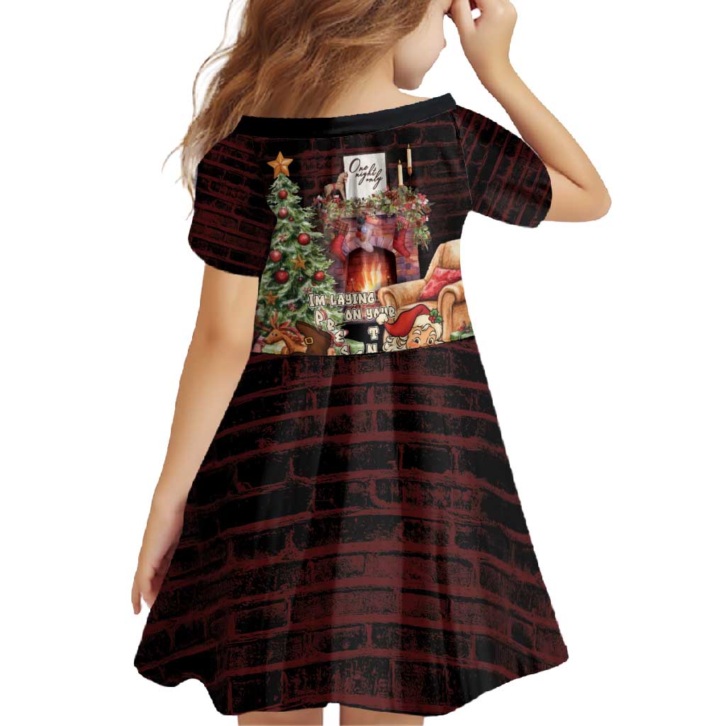 Funny Christmas Family Matching Long Sleeve Bodycon Dress and Hawaiian Shirt Naughty Santa Im Laying On Your Present - Wonder Print Shop