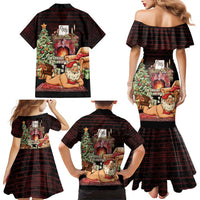Funny Christmas Family Matching Mermaid Dress and Hawaiian Shirt Naughty Santa Im Laying On Your Present - Wonder Print Shop