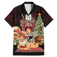 Funny Christmas Family Matching Mermaid Dress and Hawaiian Shirt Naughty Santa Im Laying On Your Present - Wonder Print Shop