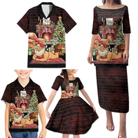 Funny Christmas Family Matching Puletasi and Hawaiian Shirt Naughty Santa Im Laying On Your Present - Wonder Print Shop