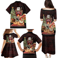 Funny Christmas Family Matching Puletasi and Hawaiian Shirt Naughty Santa Im Laying On Your Present - Wonder Print Shop