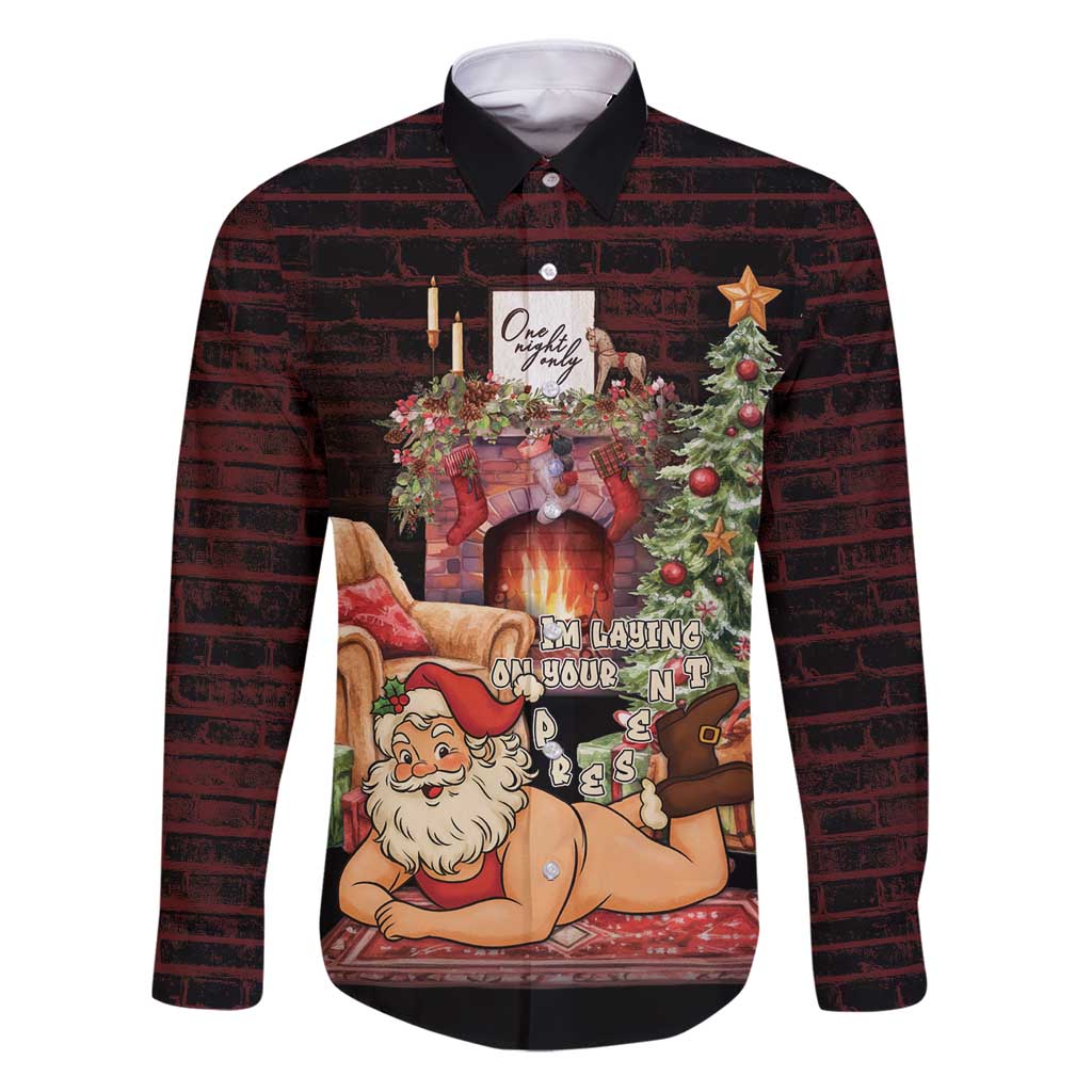 Funny Christmas Family Matching Puletasi and Hawaiian Shirt Naughty Santa Im Laying On Your Present - Wonder Print Shop