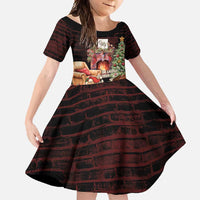 Funny Christmas Family Matching Short Sleeve Bodycon Dress and Hawaiian Shirt Naughty Santa Im Laying On Your Present - Wonder Print Shop