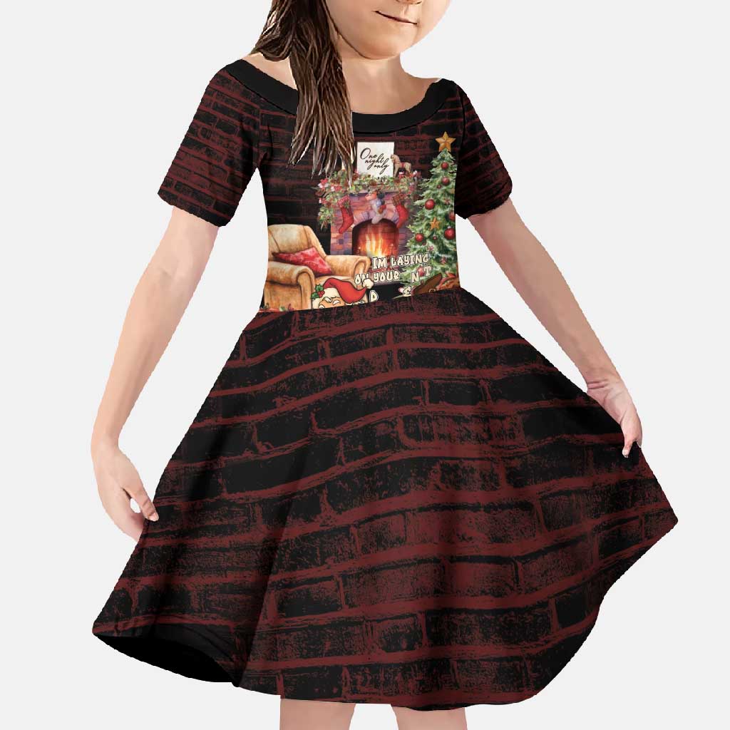 Funny Christmas Family Matching Summer Maxi Dress and Hawaiian Shirt Naughty Santa Im Laying On Your Present - Wonder Print Shop