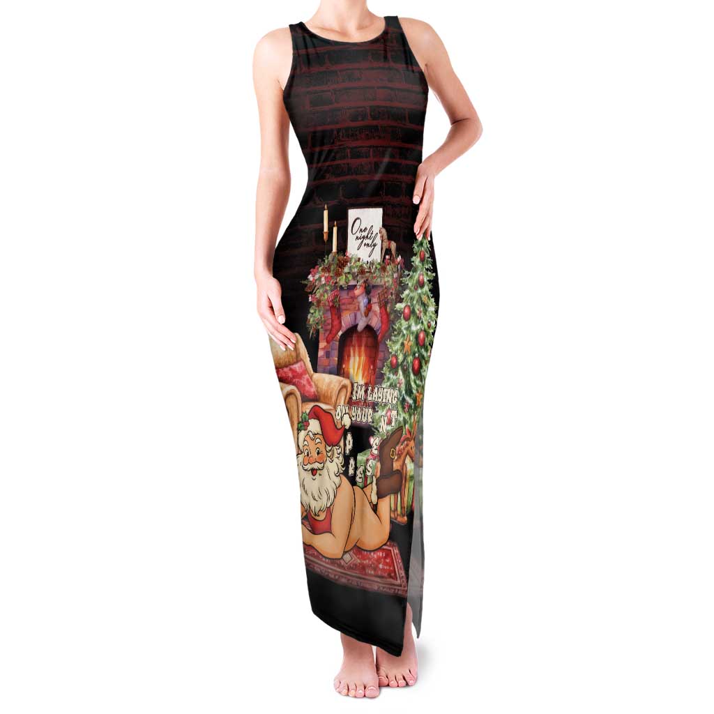 Funny Christmas Family Matching Tank Maxi Dress and Hawaiian Shirt Naughty Santa Im Laying On Your Present - Wonder Print Shop