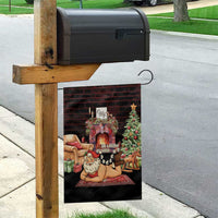 Funny Christmas Garden Flag Naughty Santa Im Laying On Your Present - Wonder Print Shop