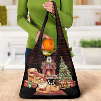 Funny Christmas Grocery Bag Naughty Santa Im Laying On Your Present - Wonder Print Shop