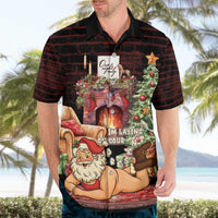 Funny Christmas Hawaiian Shirt Naughty Santa Im Laying On Your Present - Wonder Print Shop