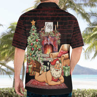 Funny Christmas Hawaiian Shirt Naughty Santa Im Laying On Your Present - Wonder Print Shop