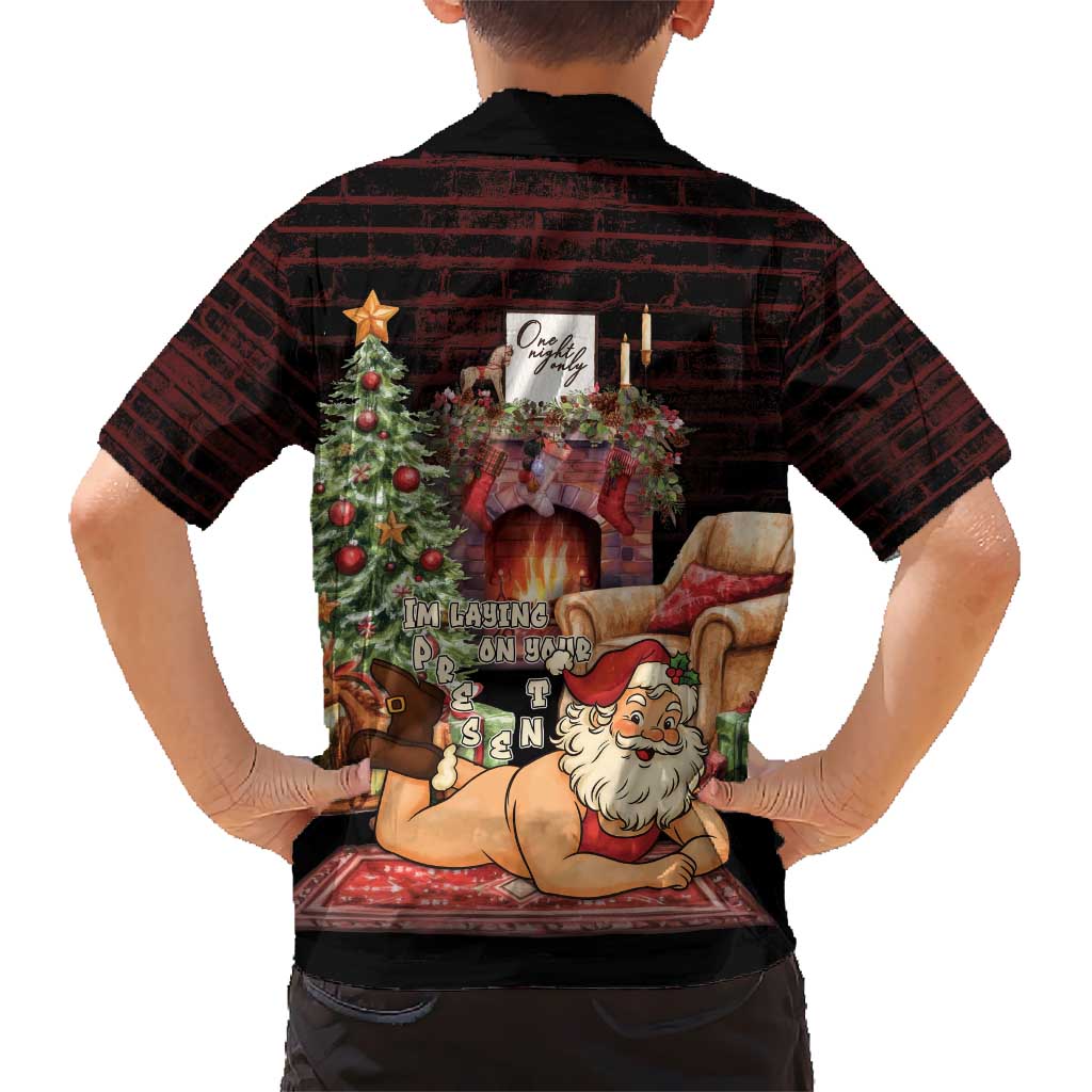 Funny Christmas Hawaiian Shirt Naughty Santa Im Laying On Your Present - Wonder Print Shop