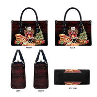 Funny Christmas Leather Bag Naughty Santa Im Laying On Your Present - Wonder Print Shop