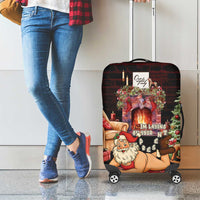 Funny Christmas Luggage Cover Naughty Santa Im Laying On Your Present - Wonder Print Shop