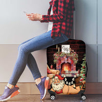 Funny Christmas Luggage Cover Naughty Santa Im Laying On Your Present - Wonder Print Shop