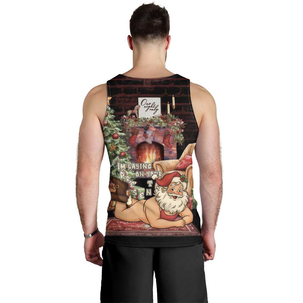 Funny Christmas Men Tank Top Naughty Santa Im Laying On Your Present - Wonder Print Shop