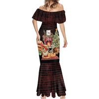 Funny Christmas Mermaid Dress Naughty Santa Im Laying On Your Present - Wonder Print Shop