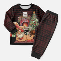 Funny Christmas Pajama Set Naughty Santa Im Laying On Your Present - Wonder Print Shop