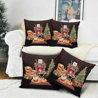 Funny Christmas Pillow Cover Naughty Santa Im Laying On Your Present - Wonder Print Shop
