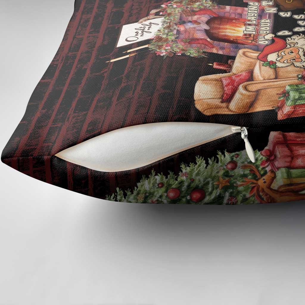 Funny Christmas Pillow Cover Naughty Santa Im Laying On Your Present - Wonder Print Shop