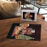 Funny Christmas Puzzle Naughty Santa Im Laying On Your Present - Wonder Print Shop