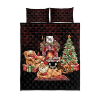 Funny Christmas Quilt Bed Set Naughty Santa Im Laying On Your Present - Wonder Print Shop