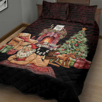 Funny Christmas Quilt Bed Set Naughty Santa Im Laying On Your Present - Wonder Print Shop