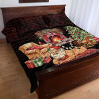 Funny Christmas Quilt Bed Set Naughty Santa Im Laying On Your Present - Wonder Print Shop