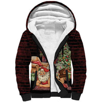 Funny Christmas Sherpa Hoodie Naughty Santa Im Laying On Your Present - Wonder Print Shop