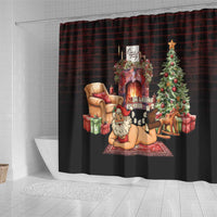 Funny Christmas Shower Curtain Naughty Santa Im Laying On Your Present - Wonder Print Shop