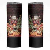 Funny Christmas Skinny Tumbler Naughty Santa Im Laying On Your Present - Wonder Print Shop