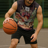 Funny Christmas Sleeveless Hoodie Naughty Santa Im Laying On Your Present - Wonder Print Shop